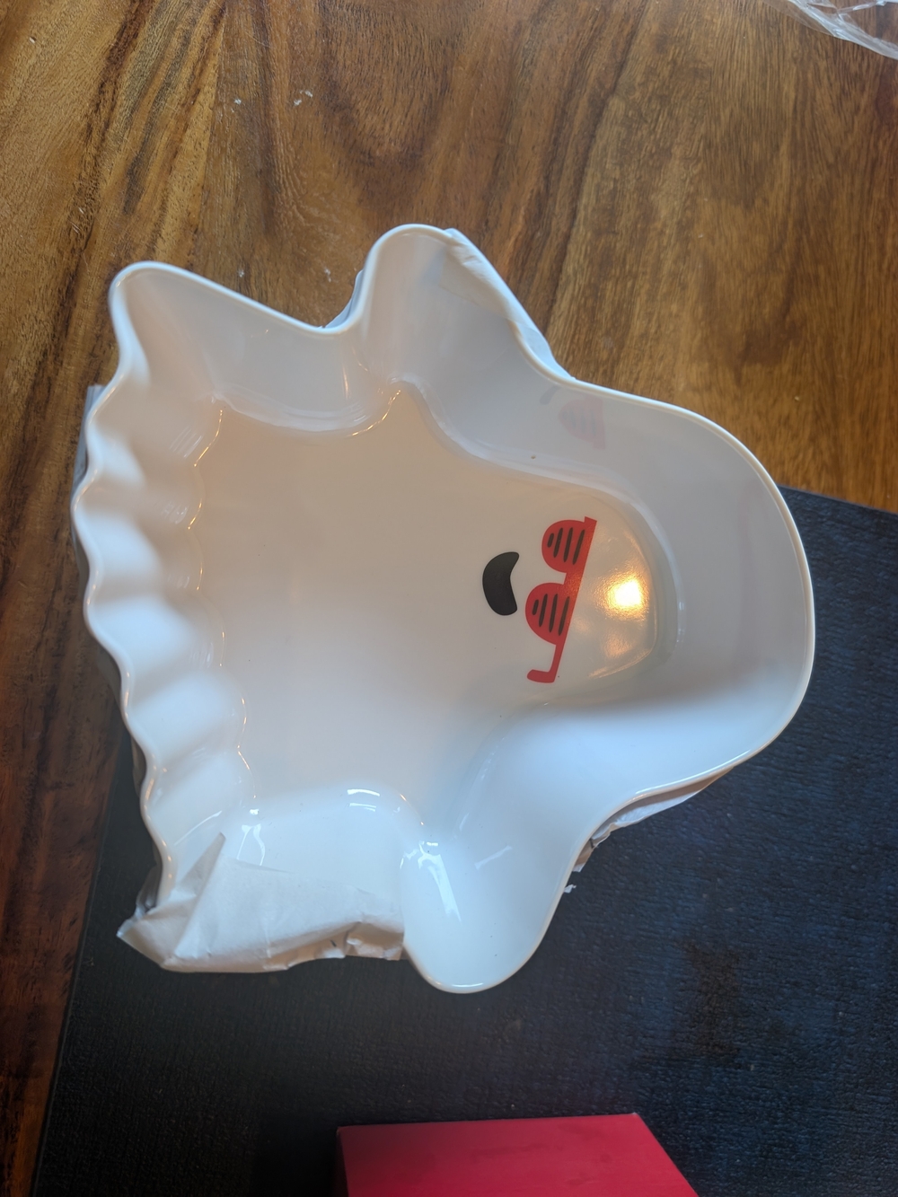 White Ghost Bowl with Sunglasses Graphic - Unbranded